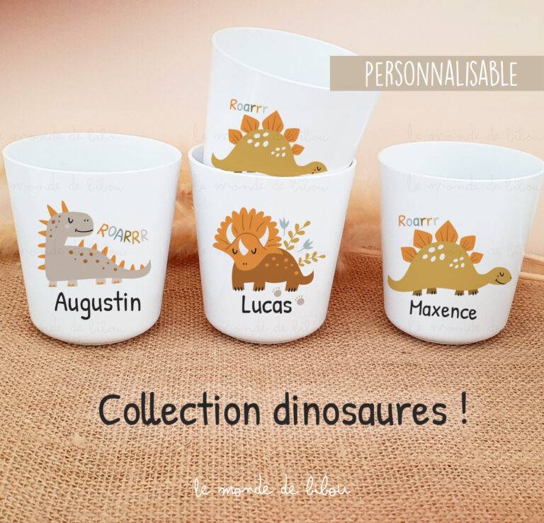 Gobelet Enfant Dinosaure Personnalis Le Monde De Bibou