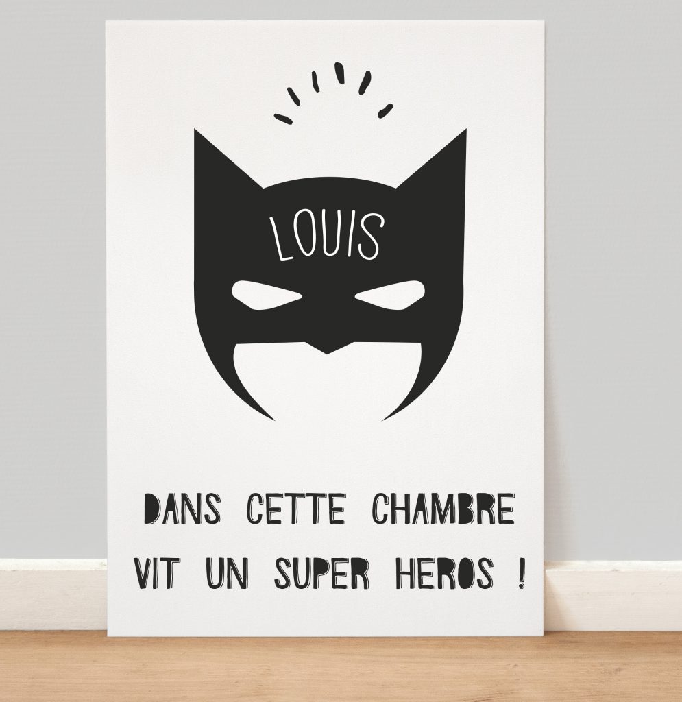 Affiche thème Batman Le Monde de Bibou Cadeaux personnalisés