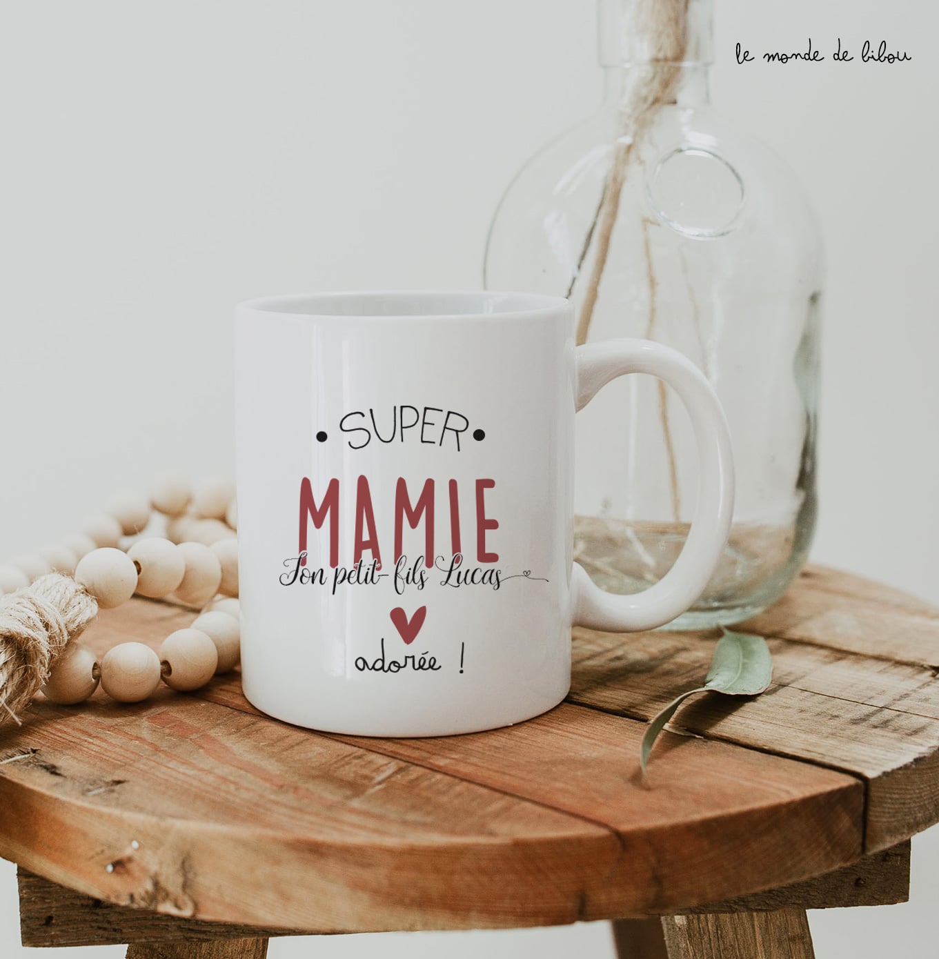 Cadeau mamie  Idée cadeau de mug avec prénom super mamie