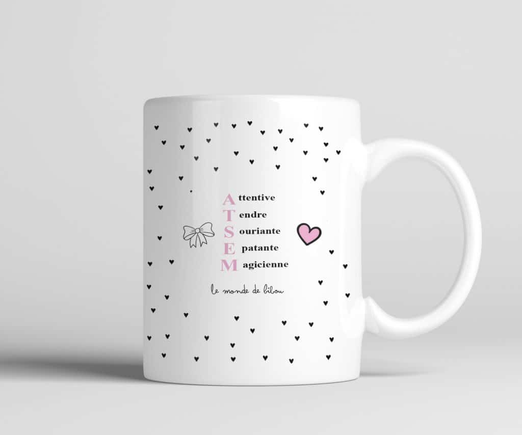 Mug Meilleure Atsem Le Monde de Bibou Cadeaux personnalisés