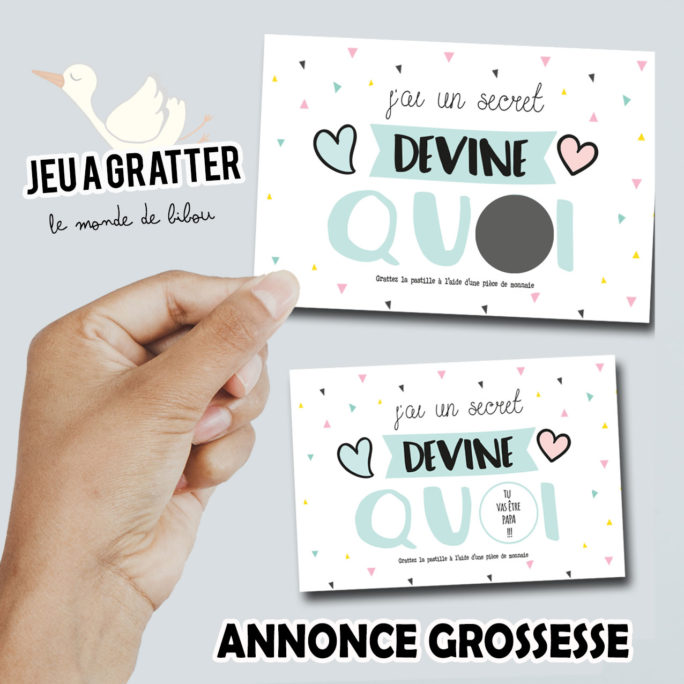 Annonce Grossesse Carte a Gratter Annonce Grossesse Famille