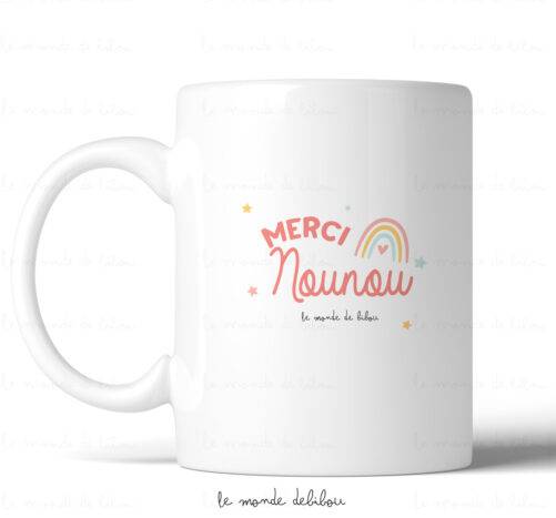 Mug merci nounou personnalisable