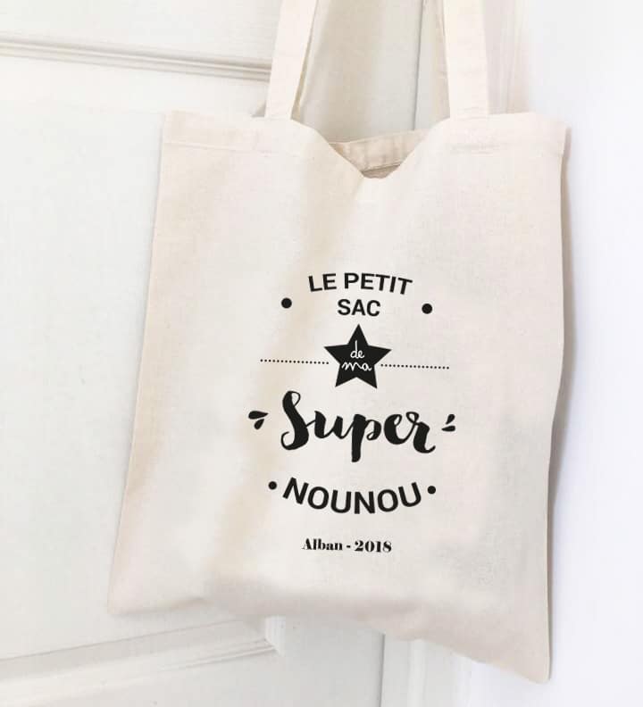 Sac personnalisé Super Nounou - Le Monde de Bibou