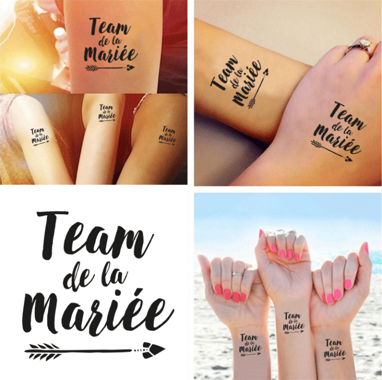 Tatouage Éphémère Team De La Mariée Pour Mariage Ou Evjf 1991