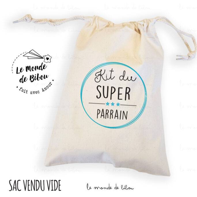 Sac pochon Kit du Super Parrain