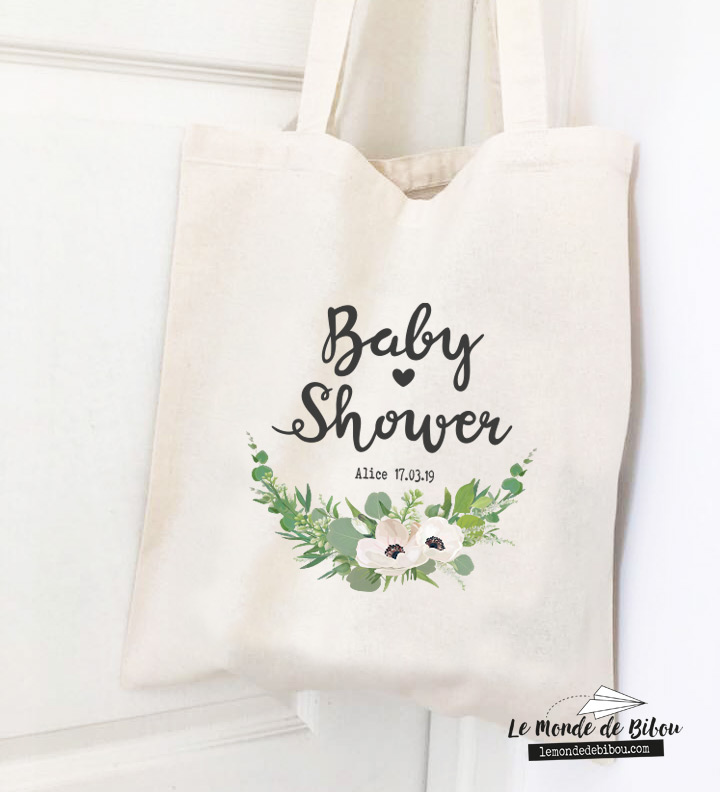 Tote bag personnalisé cadeaux souvenir Baby Shower