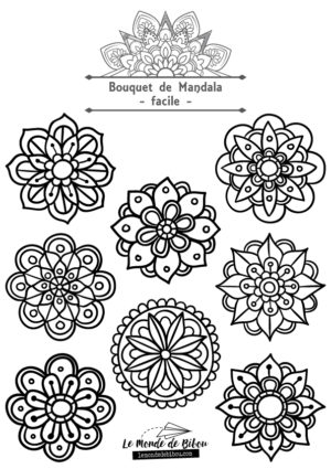 DiY Coloriages Bouquets de Mandalas