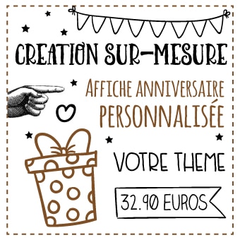 Affiches Anniversaire Le Monde De Bibou Cadeaux Personnalises