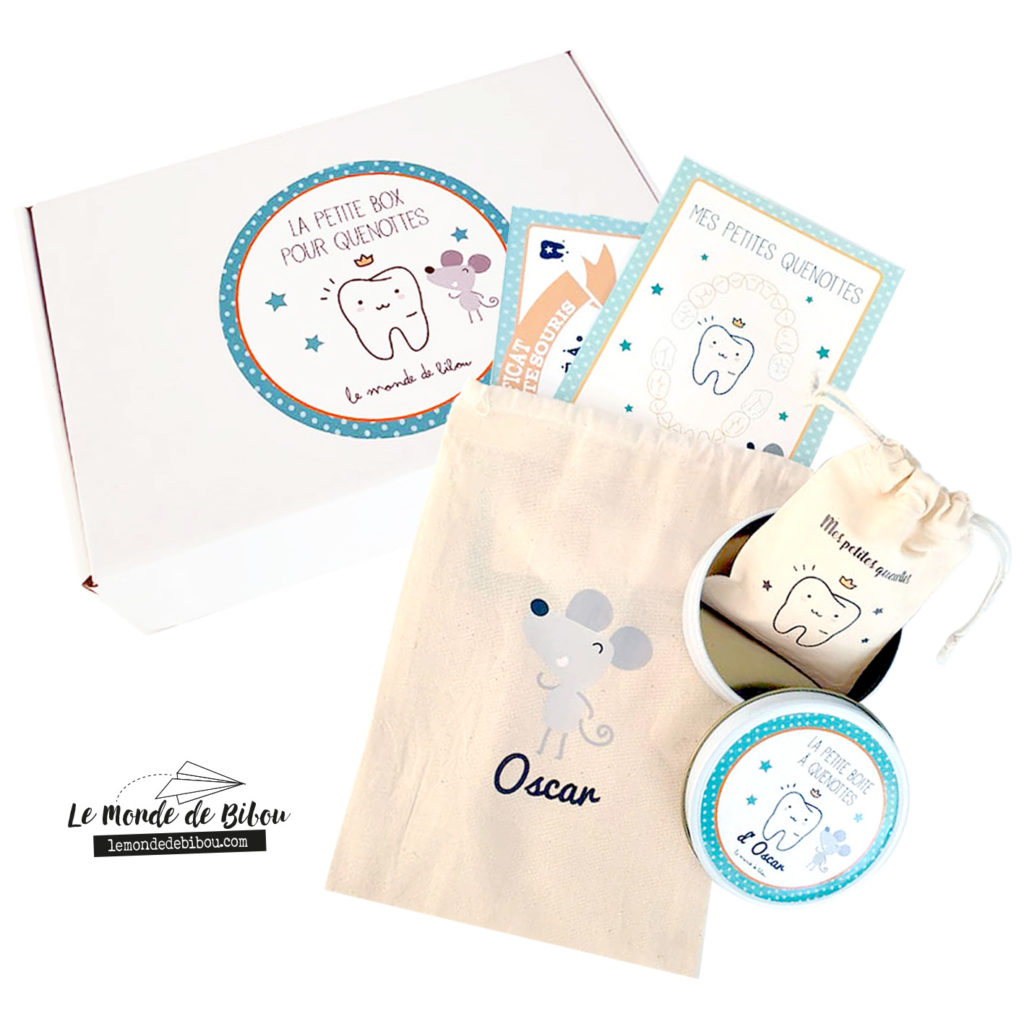 Garder Les Dents De Lait En Souvenir Coffret box cadeau personnalisé pour dents de lait