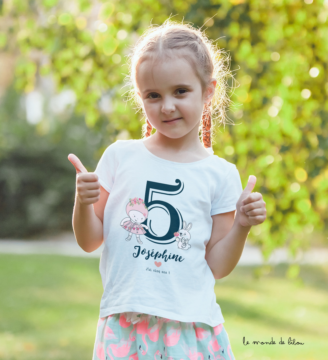 Enfant Fille j/'ai 3 ans 3e anniversaire papillon T-Shirt