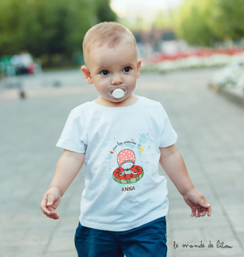 T-Shirt bébé bouée pastèque
