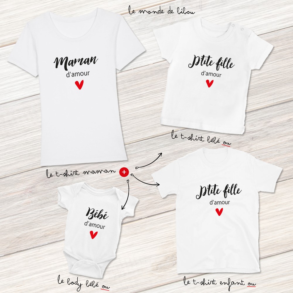 correspondant à tshirts Cadeau Personnalisé Maman Papa bébé Famille Noël 2019 T-shirts
