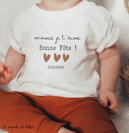 T-shirt bébé Fête des Grands-mères