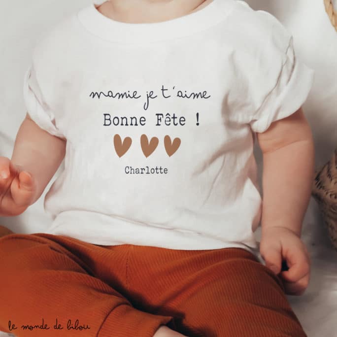 T-shirt bébé Fête des Grands-mères