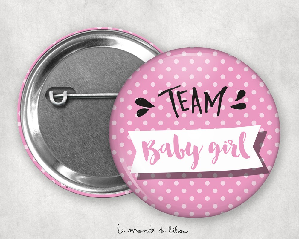 Bonjour World Baby Shower badges dans Comme neuf & or rose NEUF