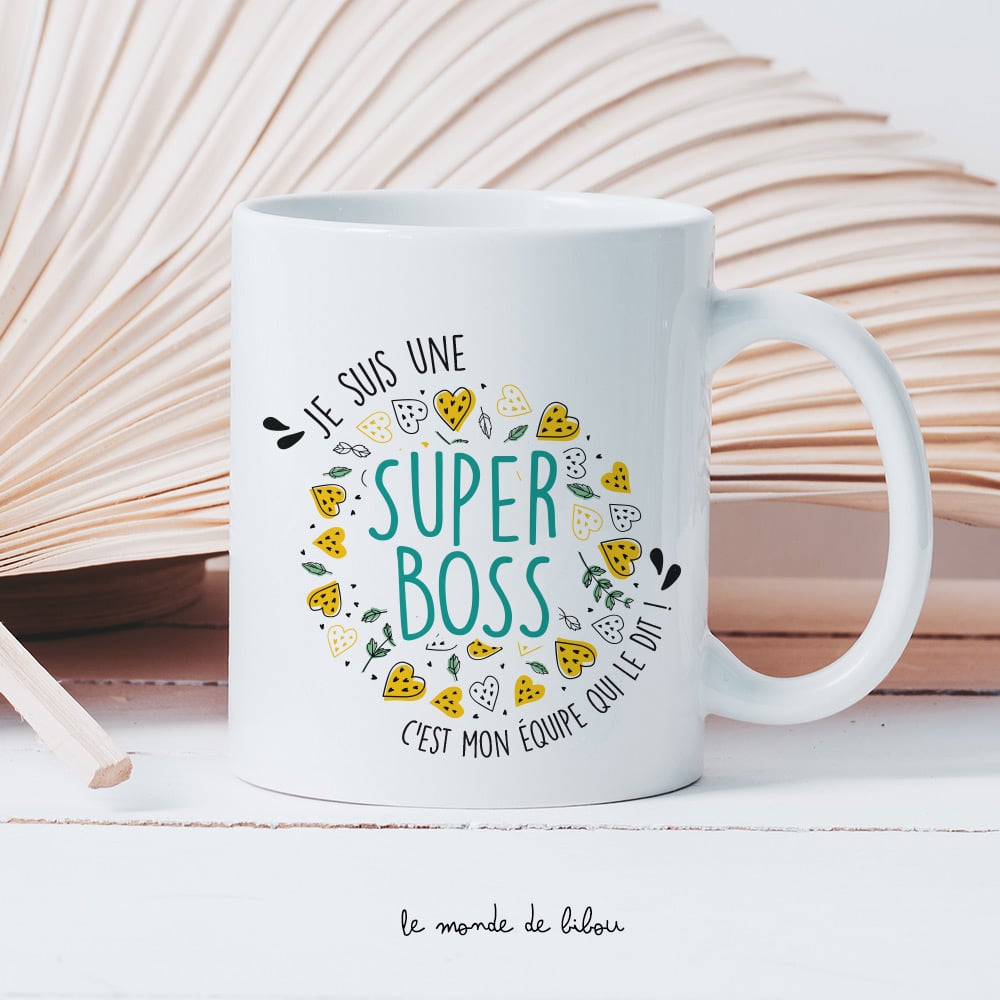 Mug pour un Super boss - Le Monde de Bibou - Cadeaux personnalisés