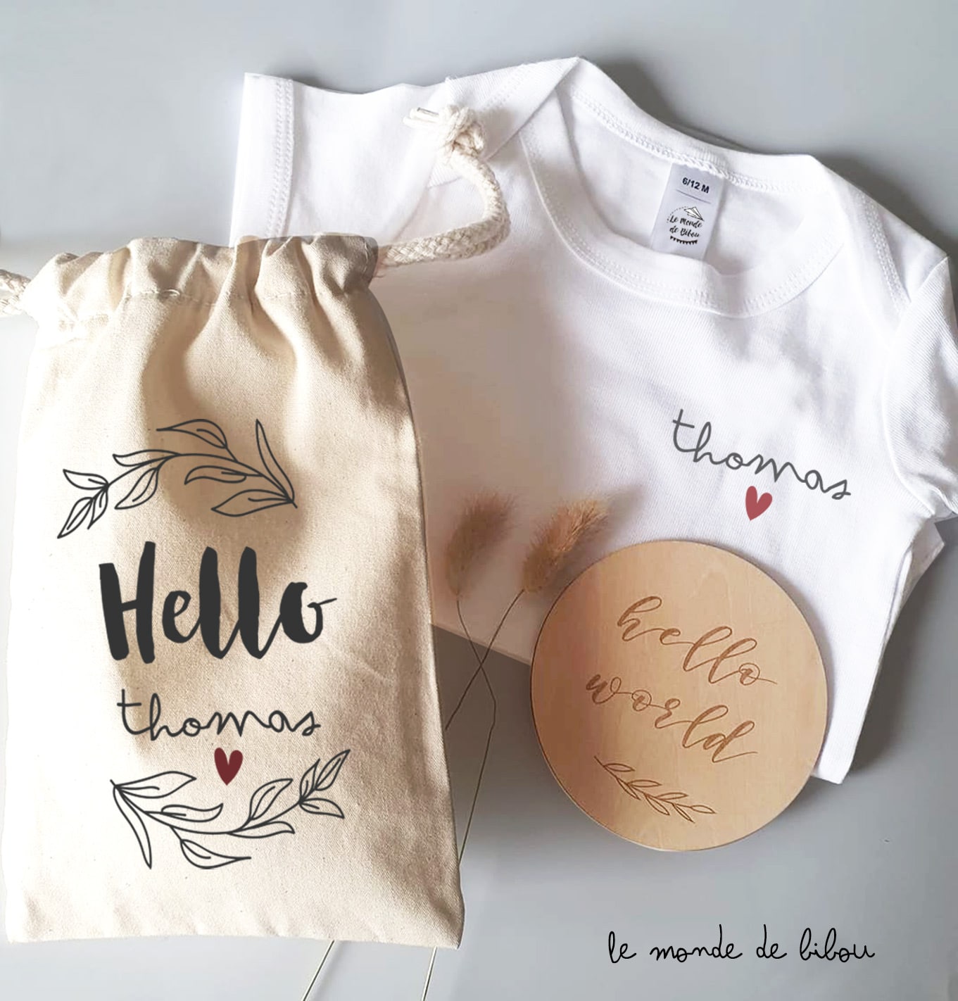 Annonce de nom de bébé Signe Hello World Signe nouveau-né pour les nouveaux  cadeaux de bébé garçon et fille