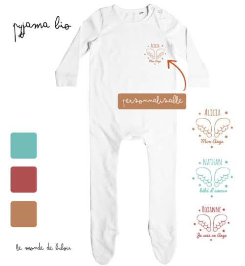 Pyjama bébé Petit ange personnalisable