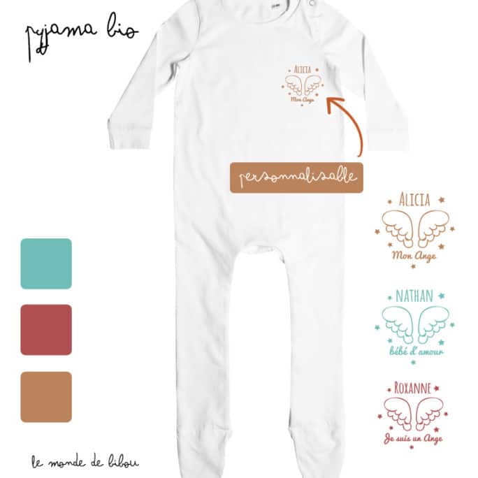 Pyjama bébé Petit ange personnalisable