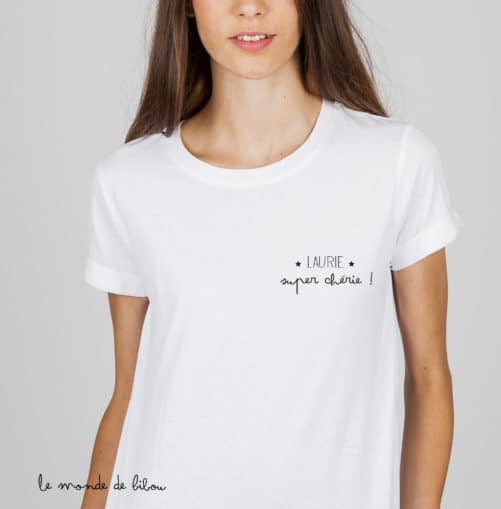 T-shirt personnalisé Super chérie