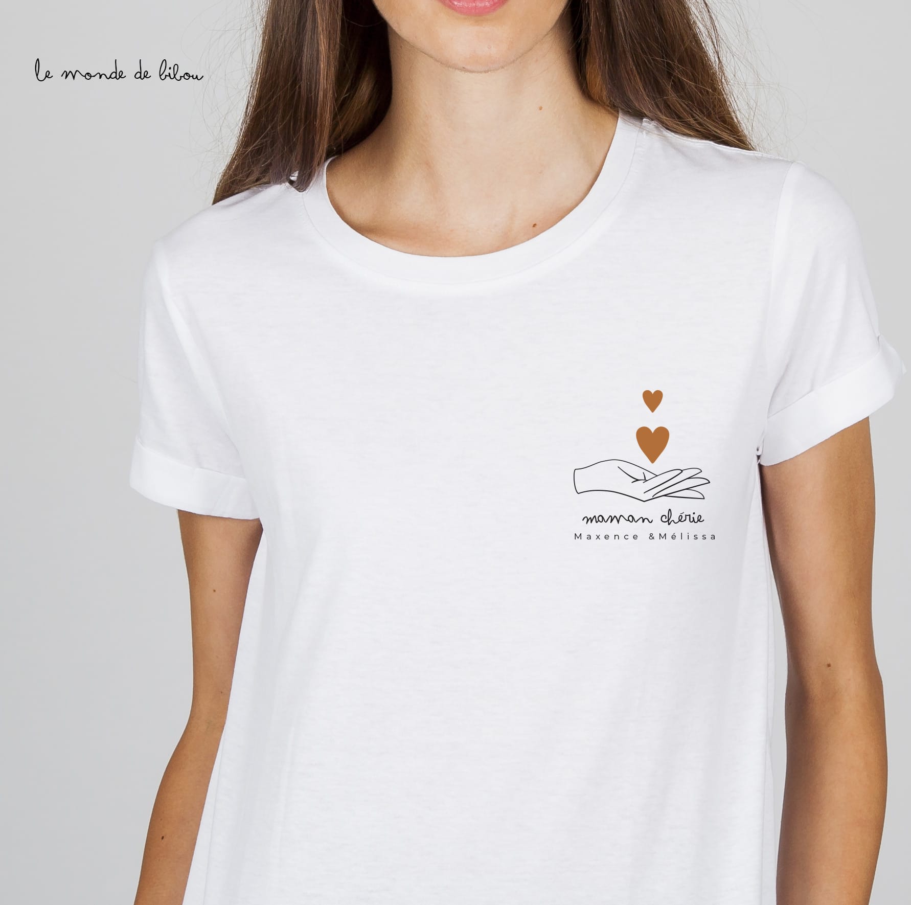 T-shirt personnalisé Maman chérie - Le de Bibou
