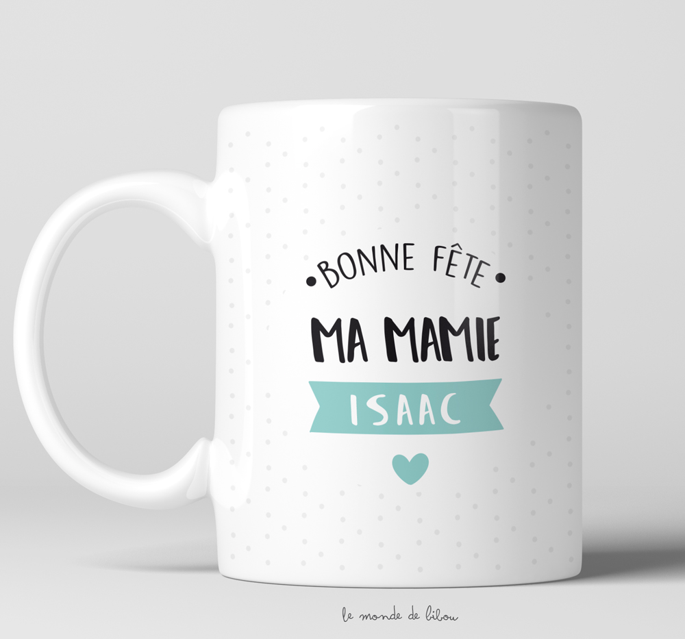 Mug mamie. Tasse Personnalisable. Cadeau Pour Grand-mère à Personnaliser.  Texte Et Graphisme by Piou Créations. Made in France 