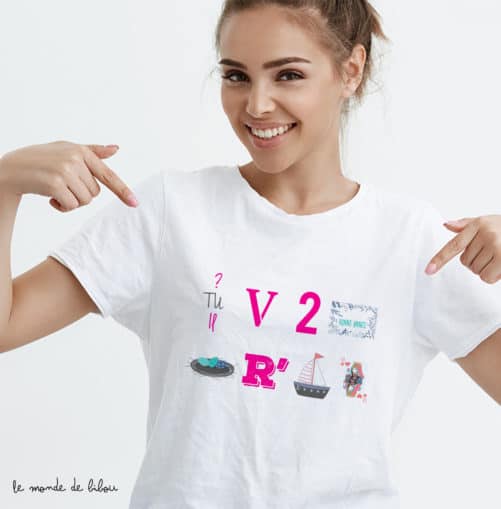 T-shirt Rébus marraine surprise