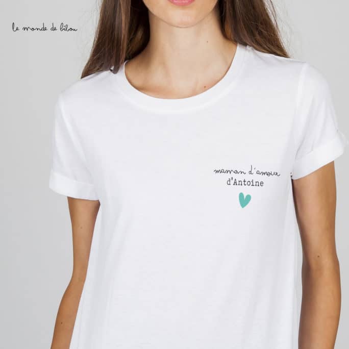 T-shirt personnalisé Maman d'amour