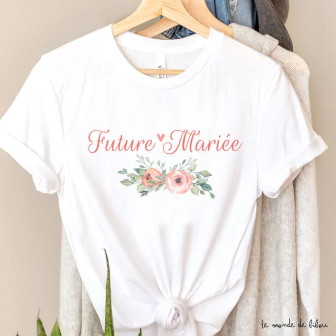 T-shirt Future mariée Fleurs