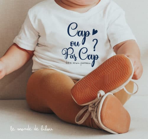 T-shirt bébé Cap ou pas Parrain