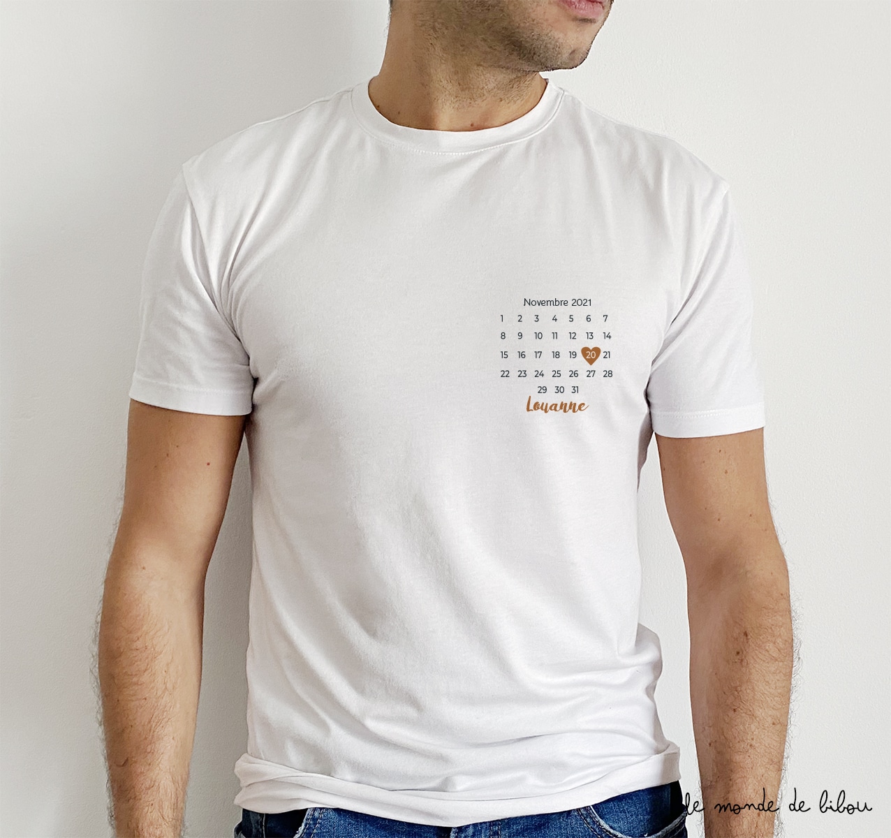 T-shirt pour homme personnalisé avec design Je suis et votre texte