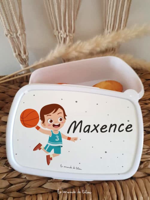 Boîte à Goûter personnalisée Basket