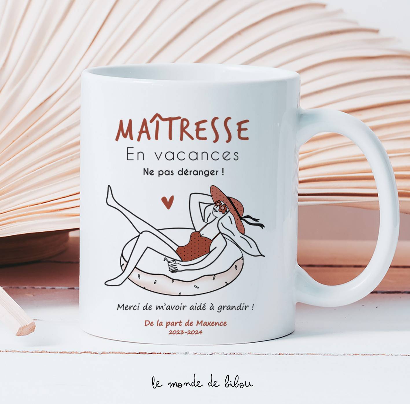 Mug Noël Nounou - Maîtresse - Atsem - Marraine - personnalisé