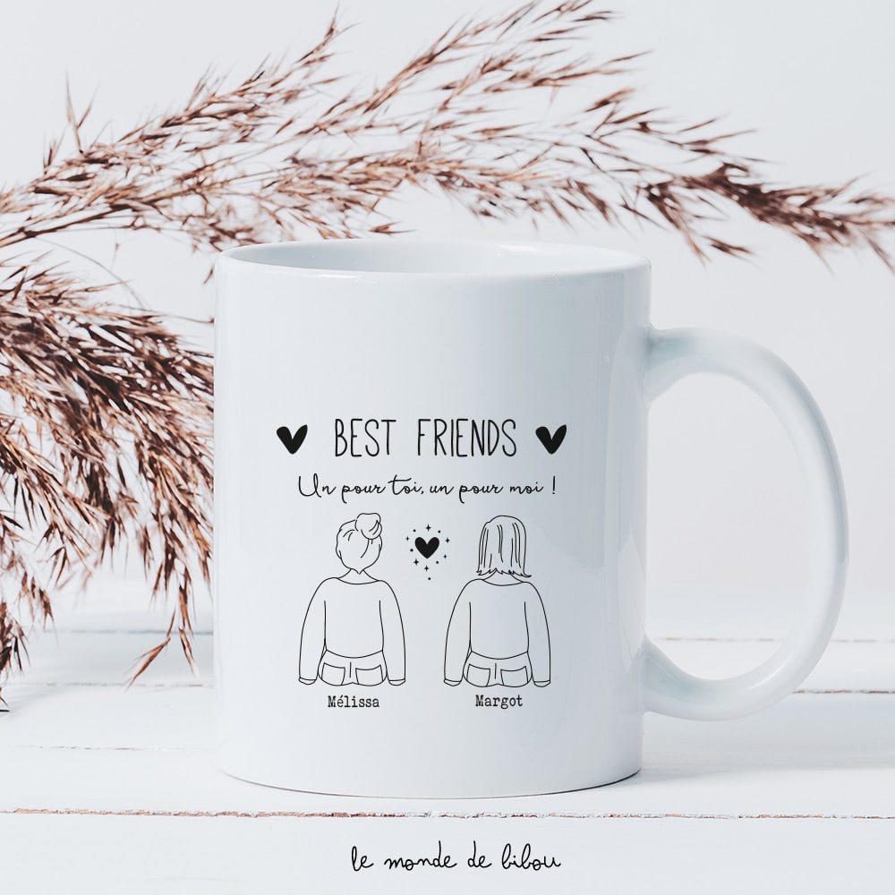 Mug en céramique cadeau anniversaire amitié personnalisé pour meilleur ami  - les bons