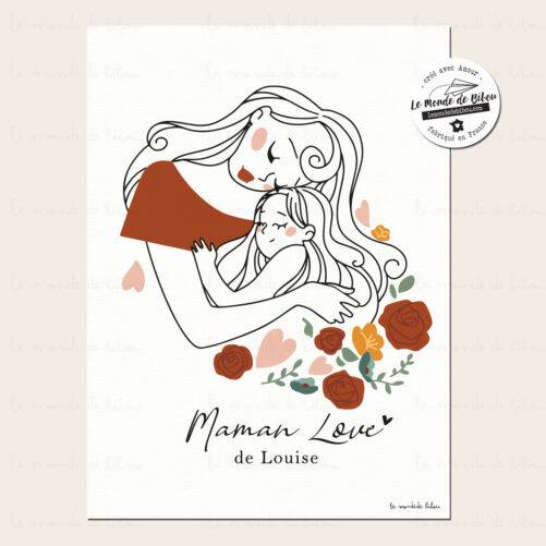 Affiche personnalisée Maman love