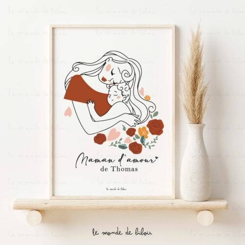 Affiche personnalisée Maman love