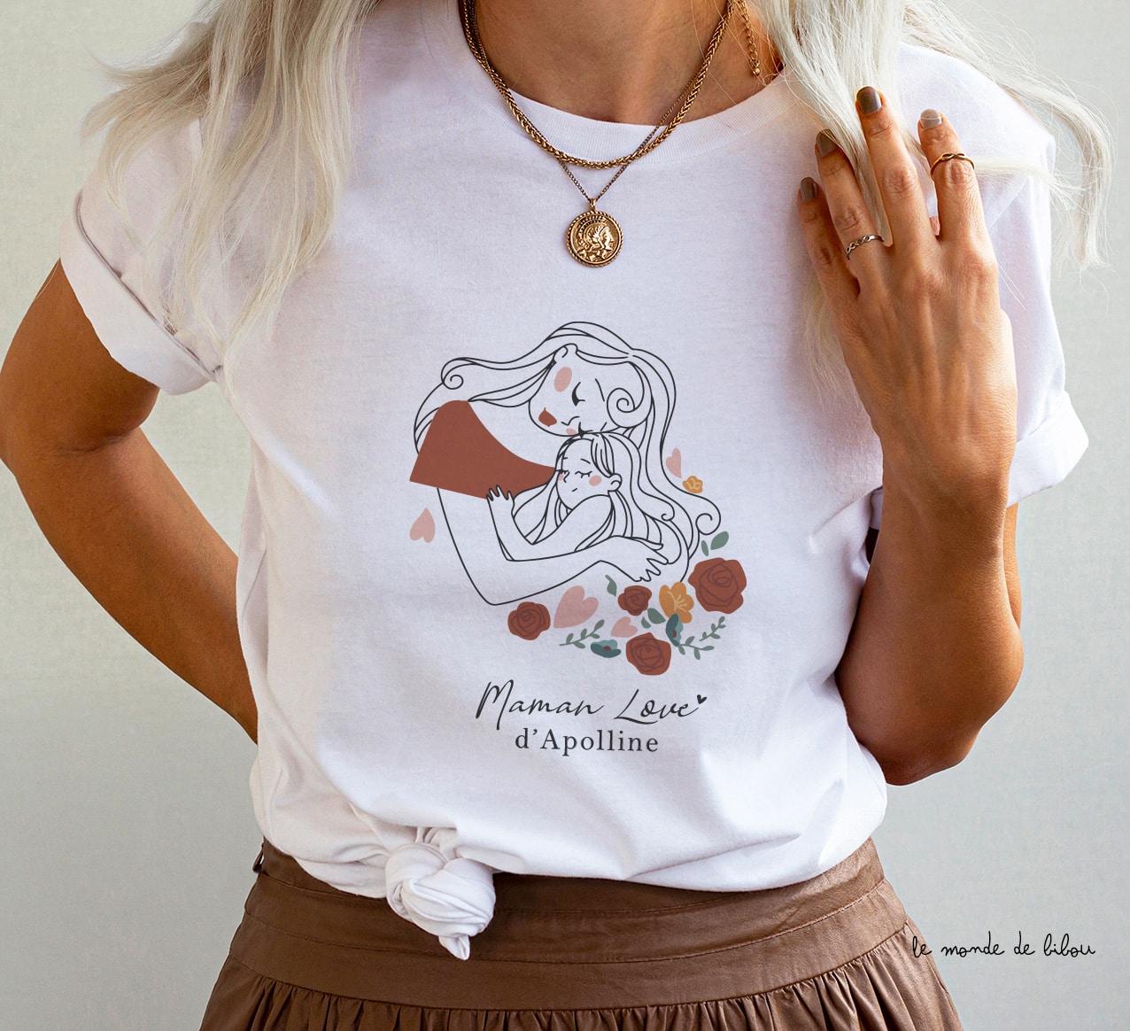 T-shirt Maman Papa Love - Le Monde de Bibou