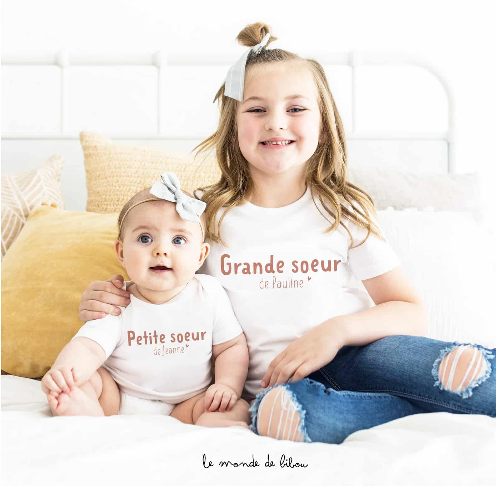 Duo T-Shirts enfants frère sœur - Le Monde de Bibou