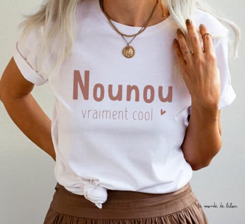 T-shirt personnalisé Nounou Sur mesure