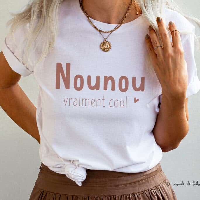 T-shirt personnalisé Nounou Sur mesure
