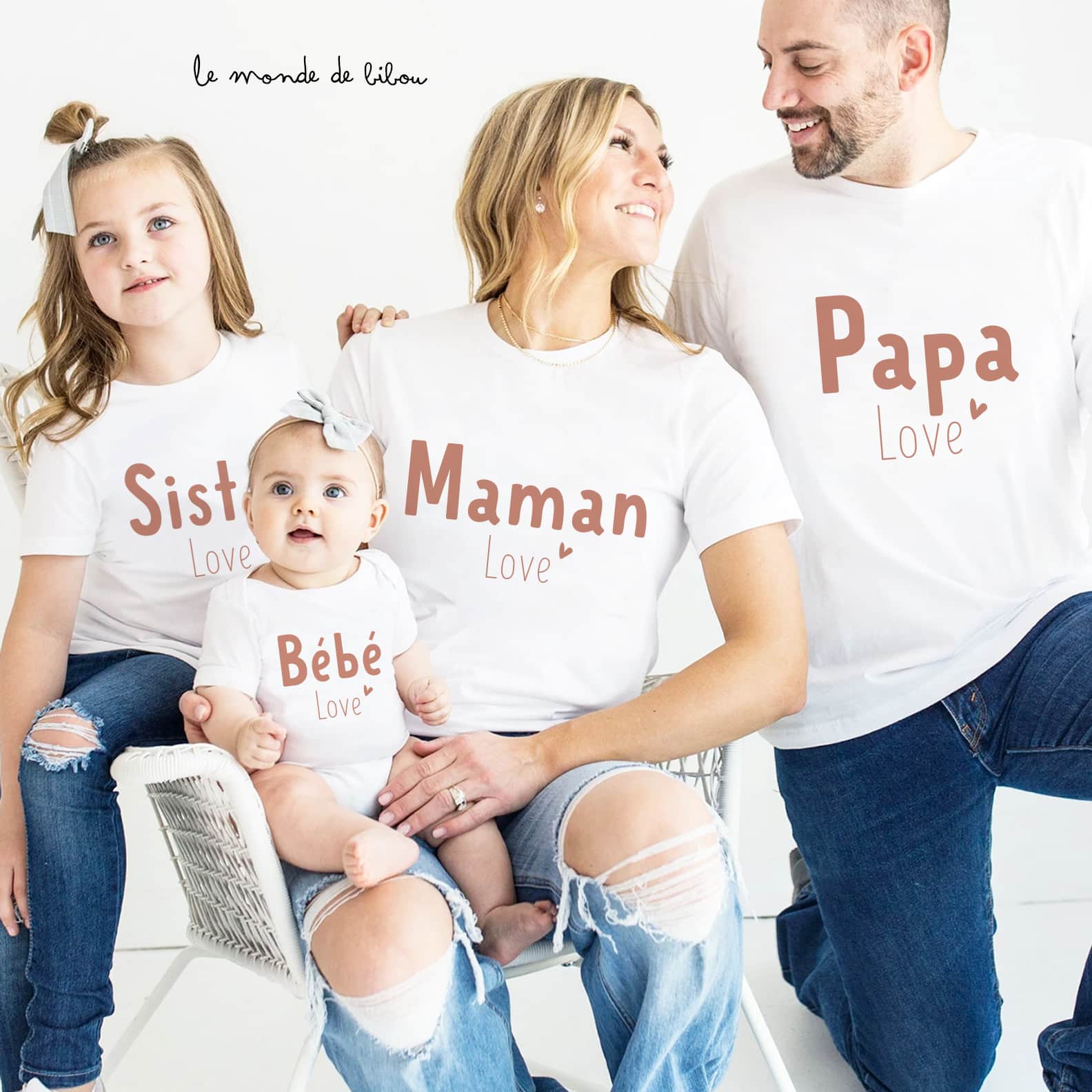 T-shirt Mamie d'amour personnalisé - Le Monde de Bibou