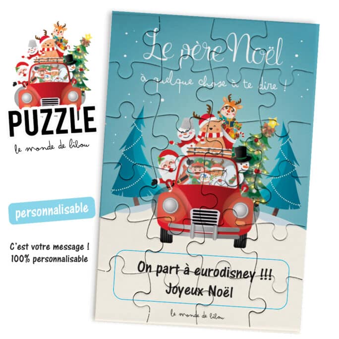 Puzzle Surprise de Noël personnalisé