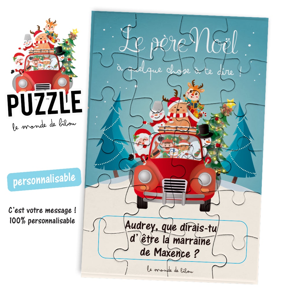 Puzzle Surprise de Noël personnalisé - Le Monde de Bibou