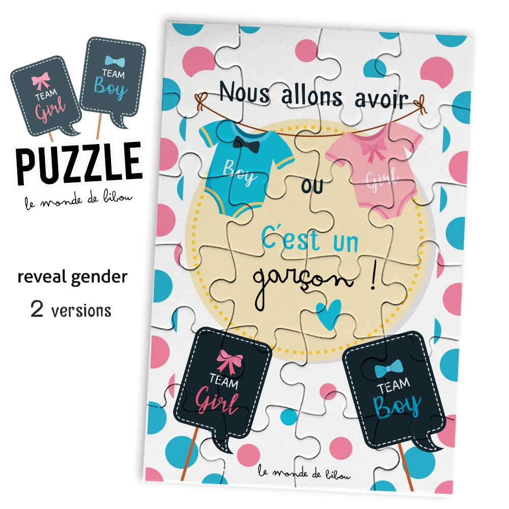 gender reveal party - Le Monde de Bibou - Cadeaux personnalisés