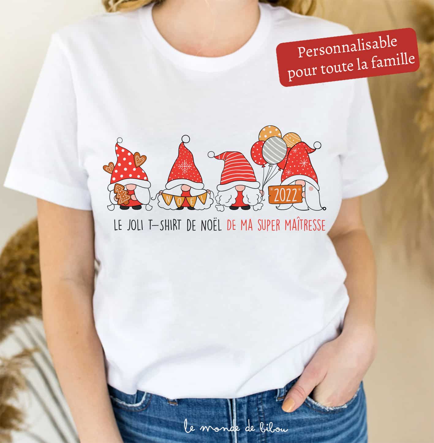 T-shirt famille Lutins de Noël - Le Monde de Bibou
