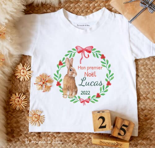 T-Shirt de Noël enfant personnalisé
