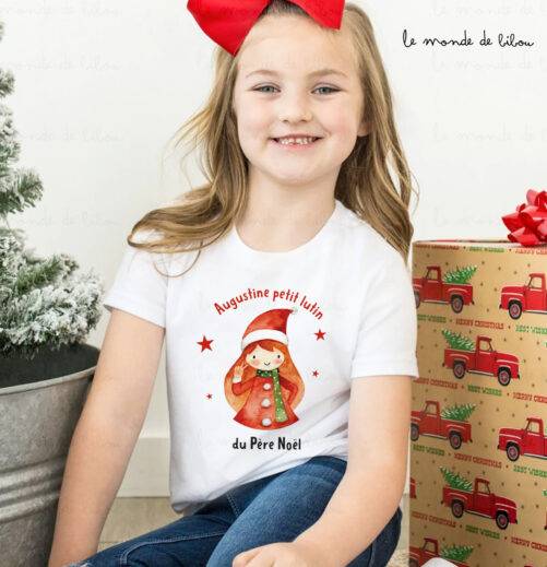 T-Shirt de Noël enfant personnalisé