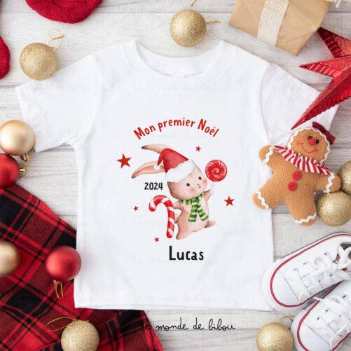 T-Shirt de Noël enfant personnalisé