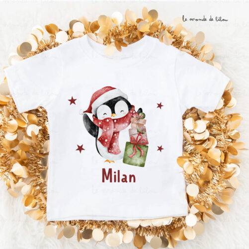 T-Shirt de Noël enfant personnalisé