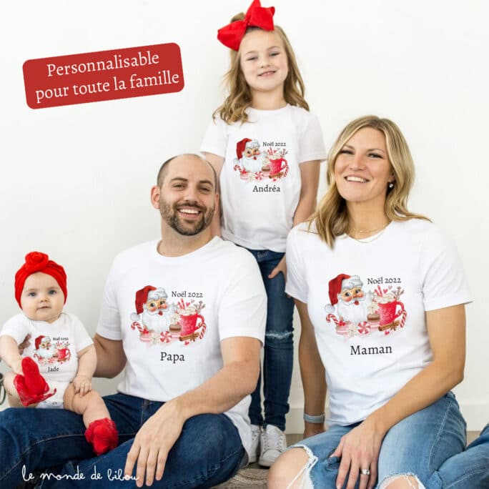 T-shirt famille Père Noël